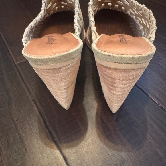 Anthropologie Jeffrey Campbell classic suede Favela woven mule heel size 9 - Picture 9 of 12